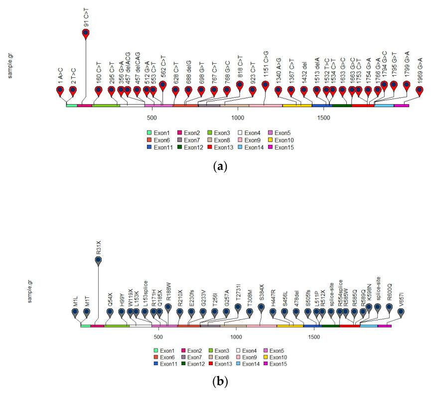 Fig. 1:Distribution of reported SDHA gene mutations in GIST.